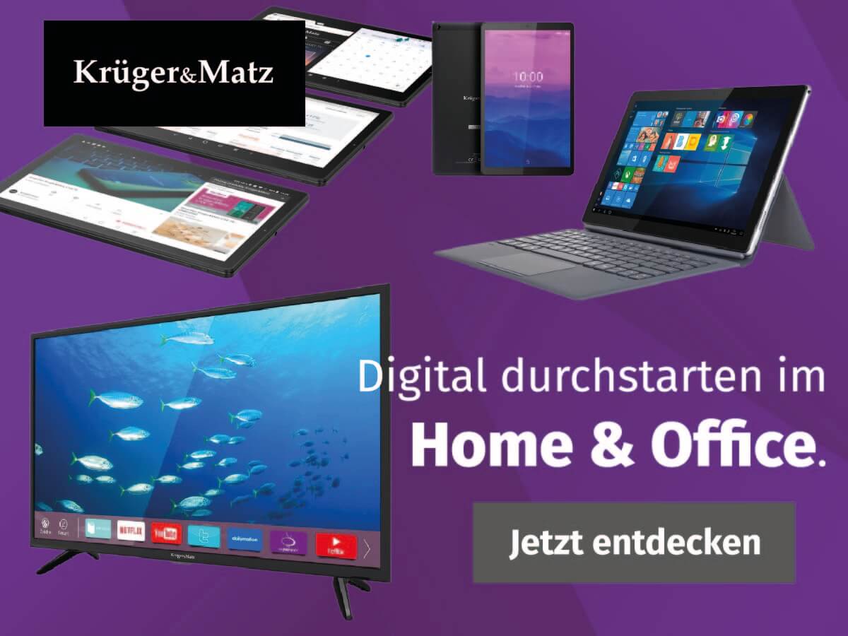 Laptops, Smart-TVs und Smartphones von Krueger Matz