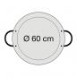 Preview: Paella World  spanische Paella Pfanne Typ "Valenciana" - 60cm Durchmesser