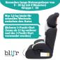 Mobile Preview: Blij`r Ivo grey/black Autositz mit den USPs Nutzungsdauer, Gewicht und Sicherheitsgurt