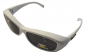 Mobile Preview: Figuretta Überbrille Sonnenbrille in weiß mit Strass Optik