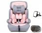 Preview: Blij´r Ivo pink/grey Autositz mit Wumbi Rücksitzspiegel und Sonnenschutz