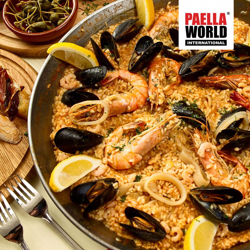 Paella World  spanische Paella Pfanne Typ "Valenciana" 38cm Edelstahl