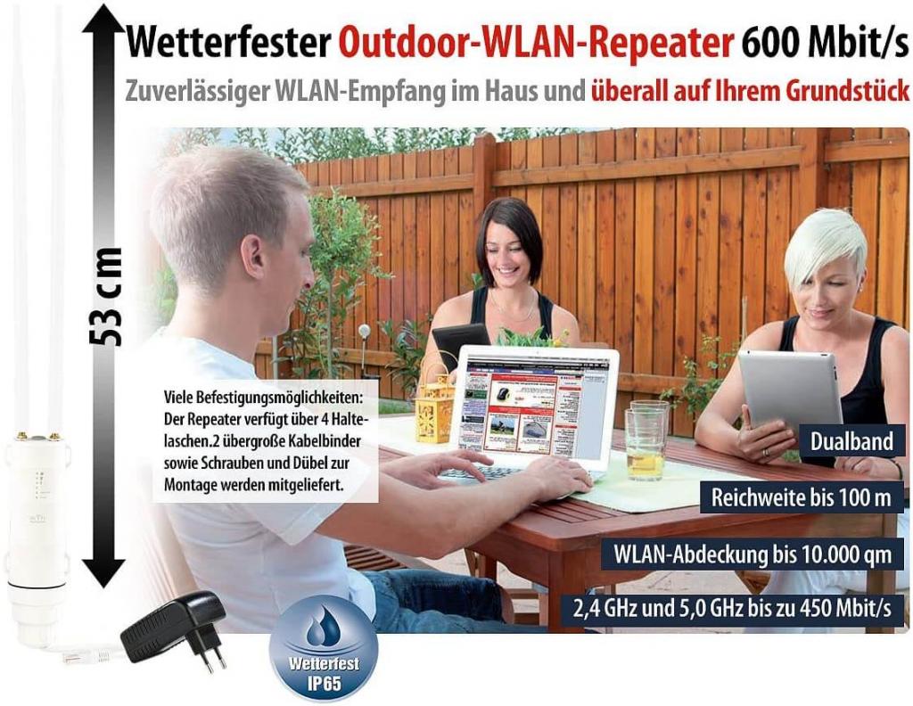 7Links WLR-600.out WLAN-Repeater für Außen Merkmale