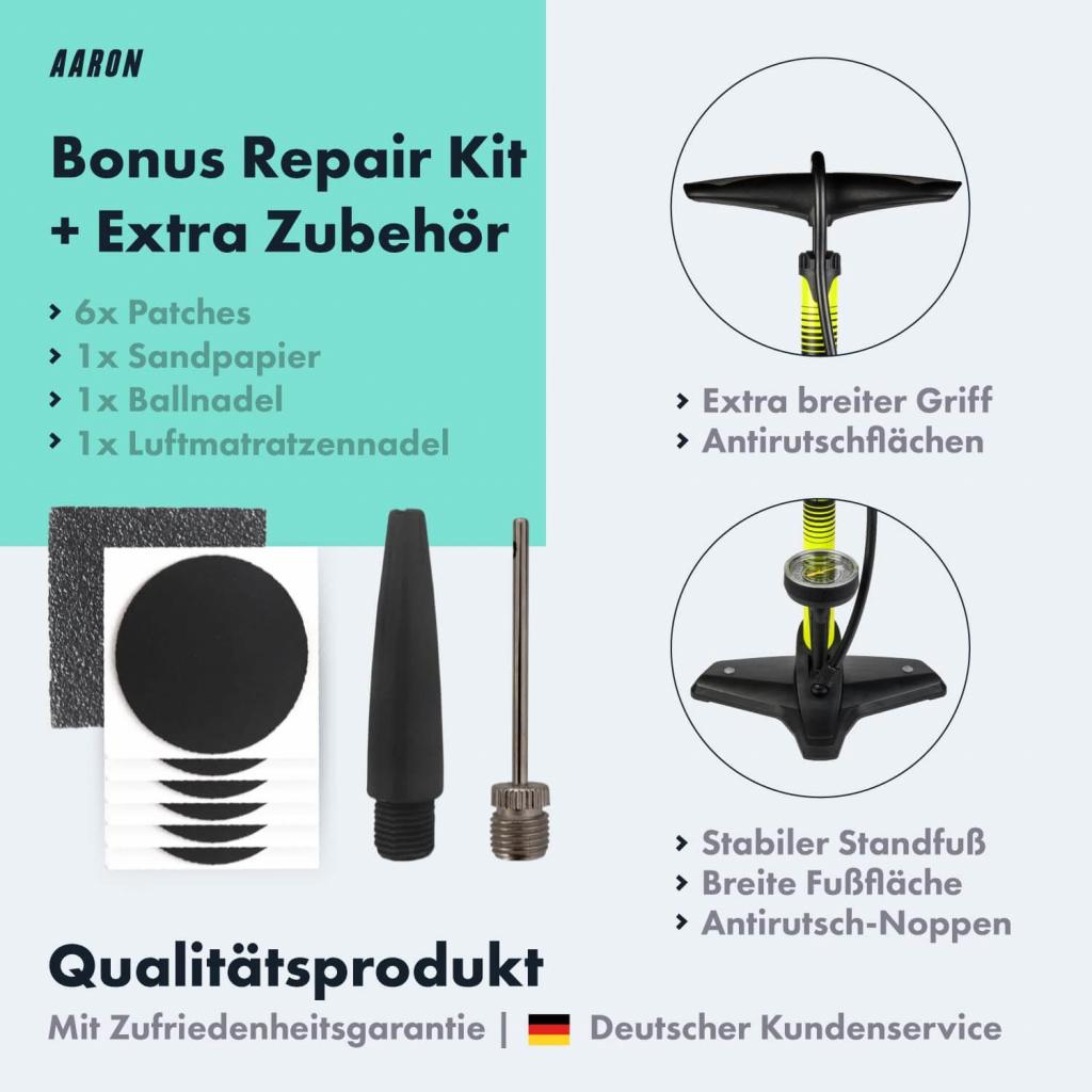 Repair Kit der AARON Luftpumpe Sport One in Gelb