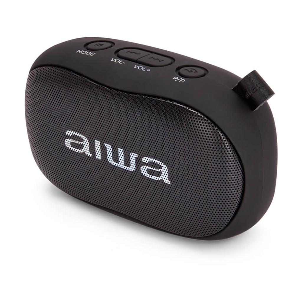 Aiwa BS-110BK Bluetooth Lautsprecher mit Karabinerschlaufe