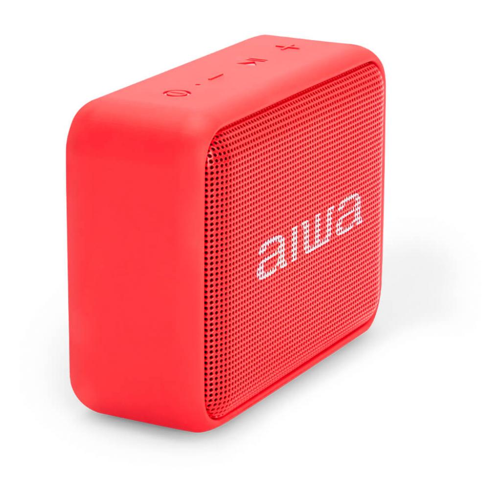 Aiwa BS-200RD Bluetooth Lautsprecher mit Soft Touch Oberfläche