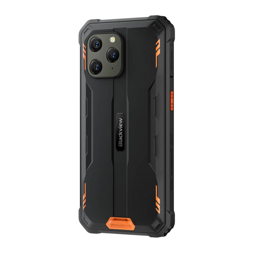 Blackview BV5300 pro orange Outdoor Smartphone Rückseite linkes Profil