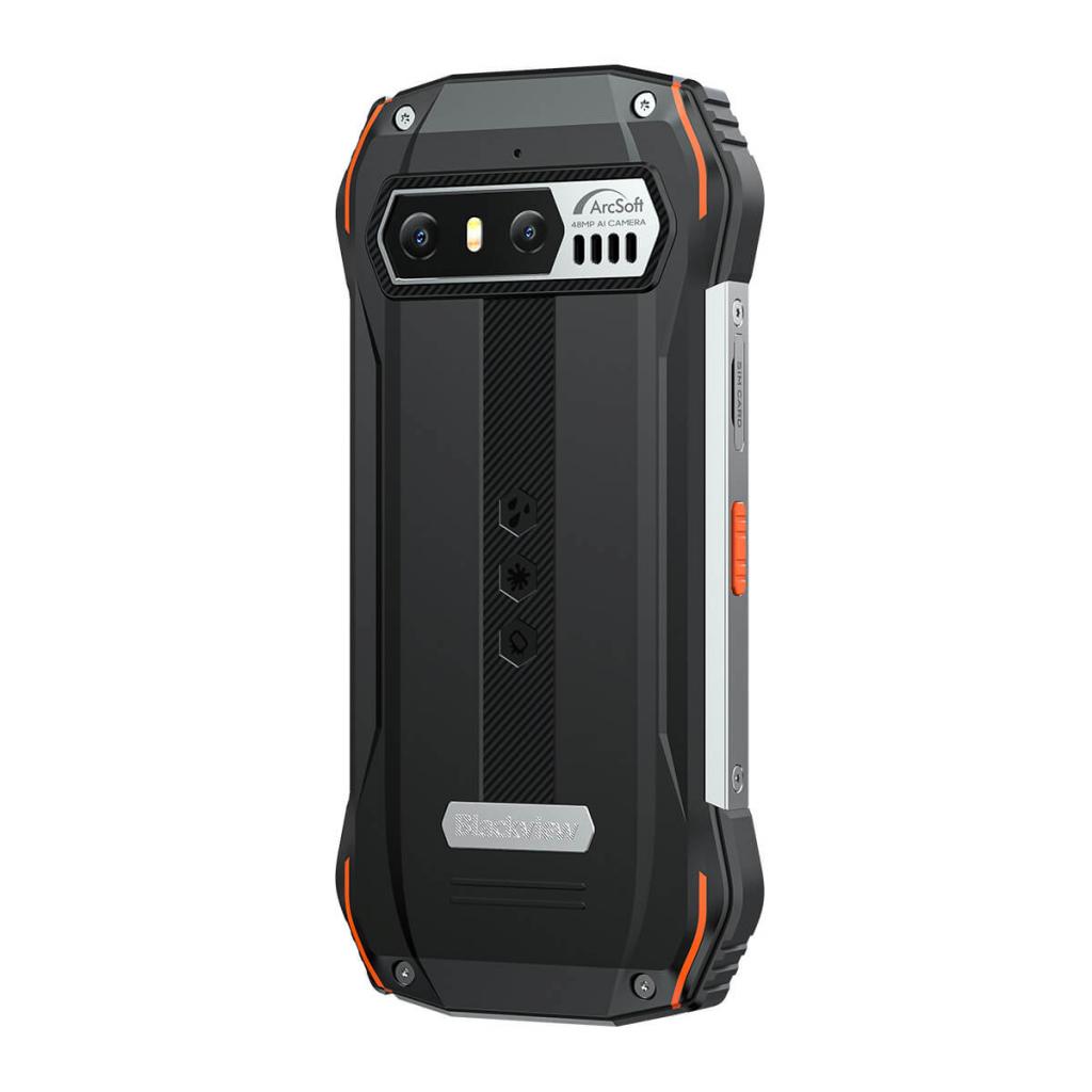 Blackview N6000 orange Outdoorsmartphone Rückseite im Profil