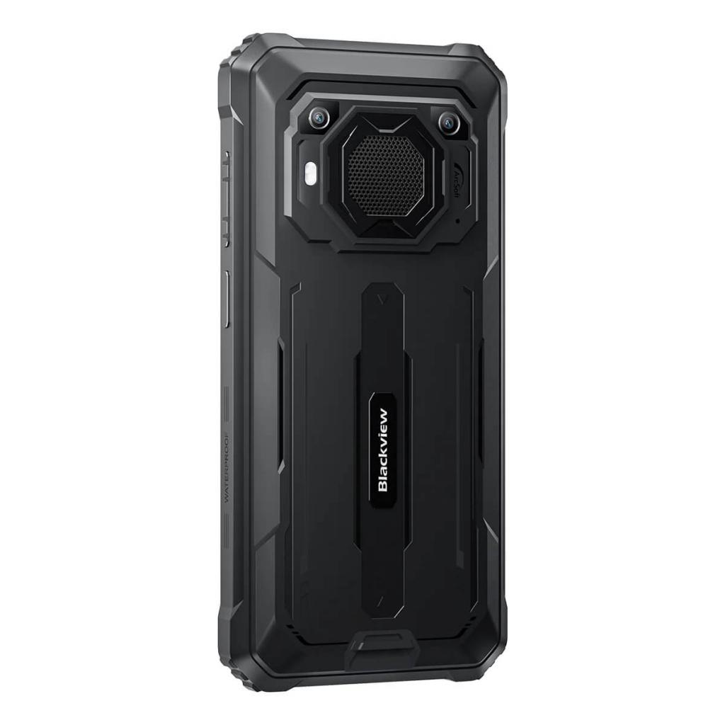 Blackview BV6200Pro Smartphone Schwarz mit 8GB RAM / 128GB ROM Rückseite im linken Profil