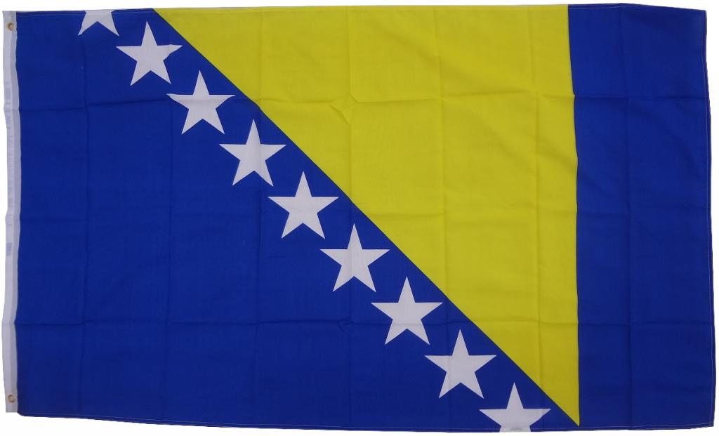 Flagge Fahne Bosnien-Herzogowina 90 x 150 cm mit 2 Metallösen 100 g 
