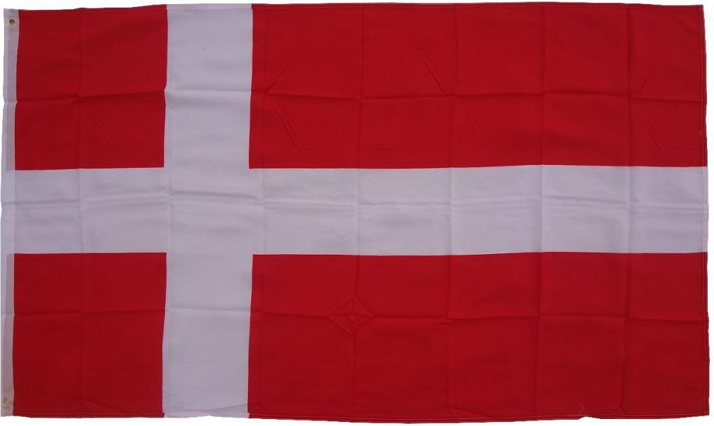 XXL Flagge Dänemark 250 x 150 cm mit 3 Metallösen Hissflagge Fahne Sturmflagge 