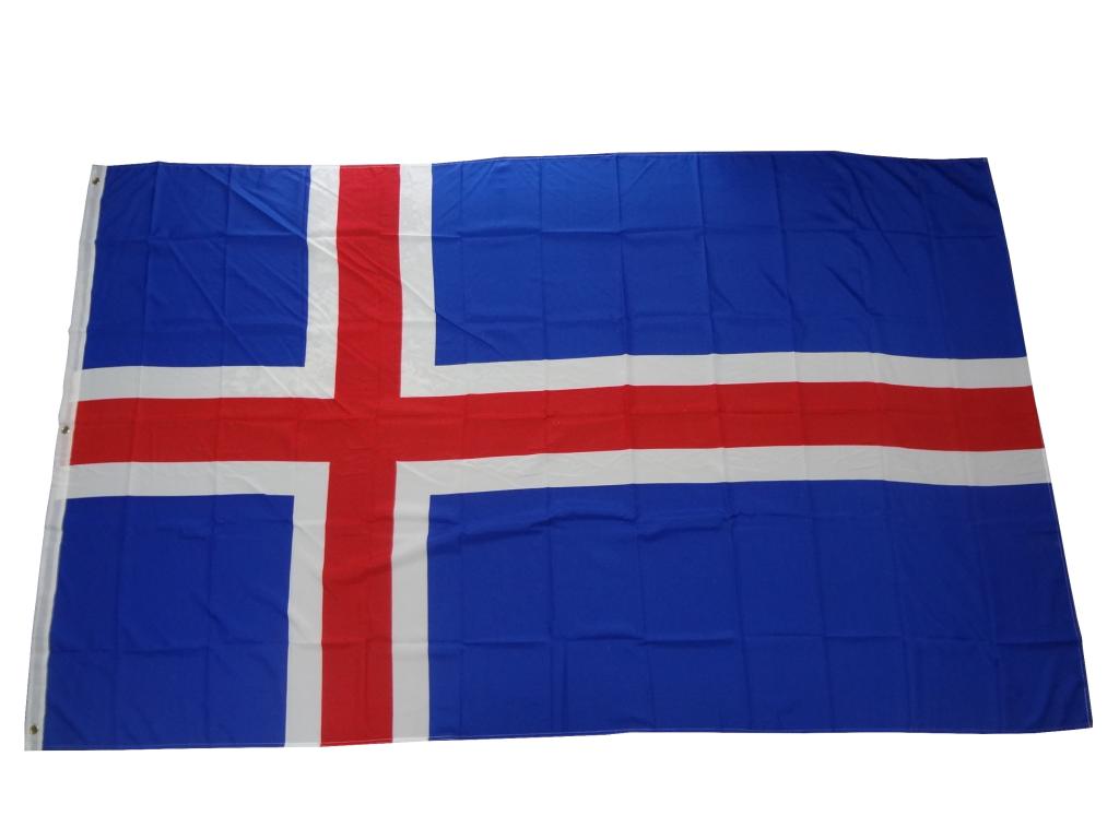 Flagge Island 90 x 150 cm Fahne mit 2 Ösen 