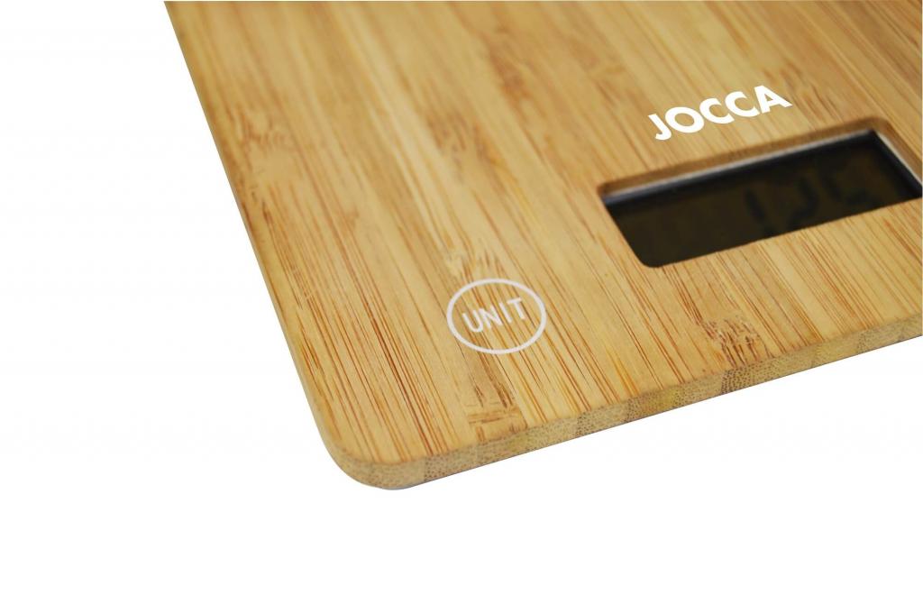 Einheit-Schalter der Jocca digitale Küchenwaage aus Bambus