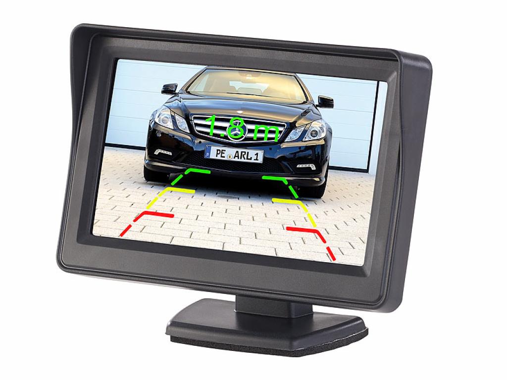 Lescars Nummernschild Rückfahrkamera Monitor