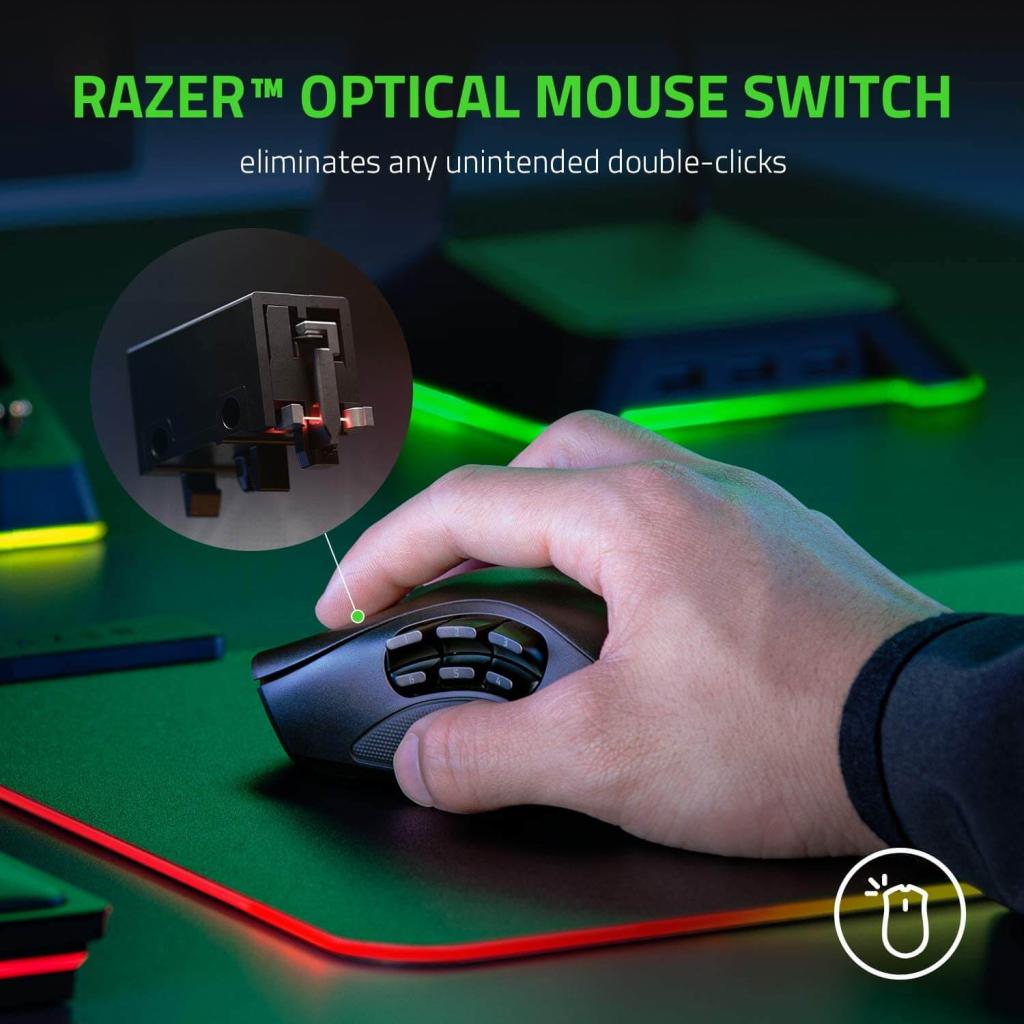 Razer Gaming Maus Naga Pro mit optischer Taste