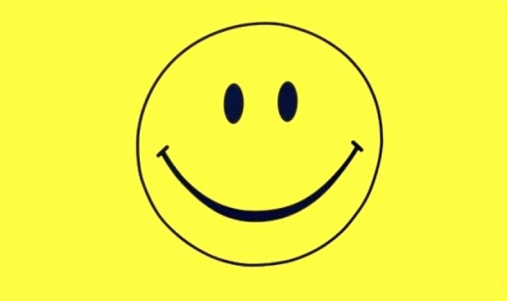 Flagge SMILEY gelb 90 x 150 cm mit 2 Messingösen 