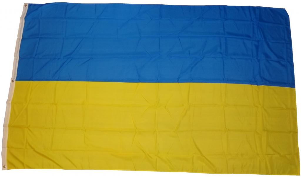 Flagge Fahne Ukraine 250 x 150 cm mit 3 Metallösen Hissflagge
