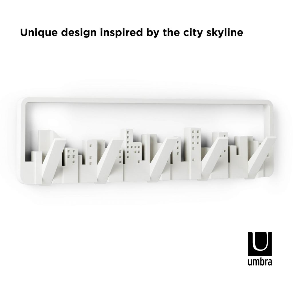 Umbra Skyline Weiß Garderobenhaken als Designobjekt