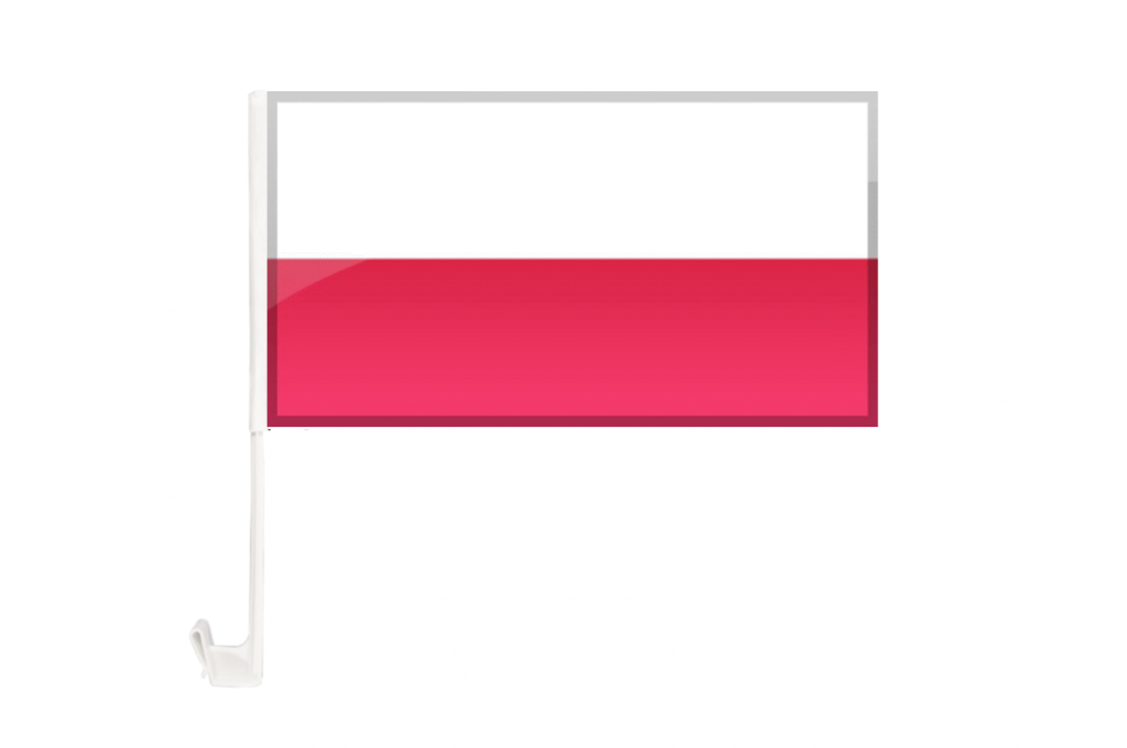 Autoflagge Polen 30 x 40 cm
