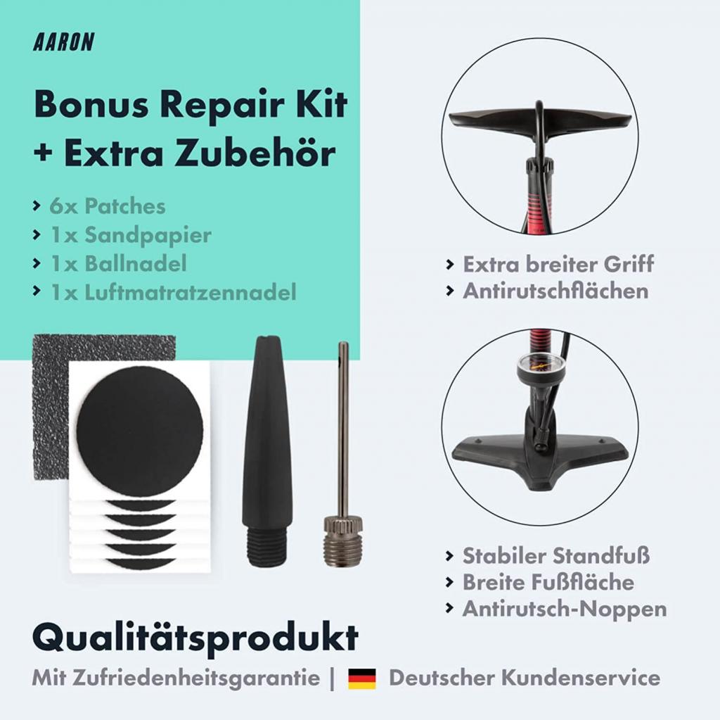 Repair Kit der AARON Luftpumpe Sport One in rot