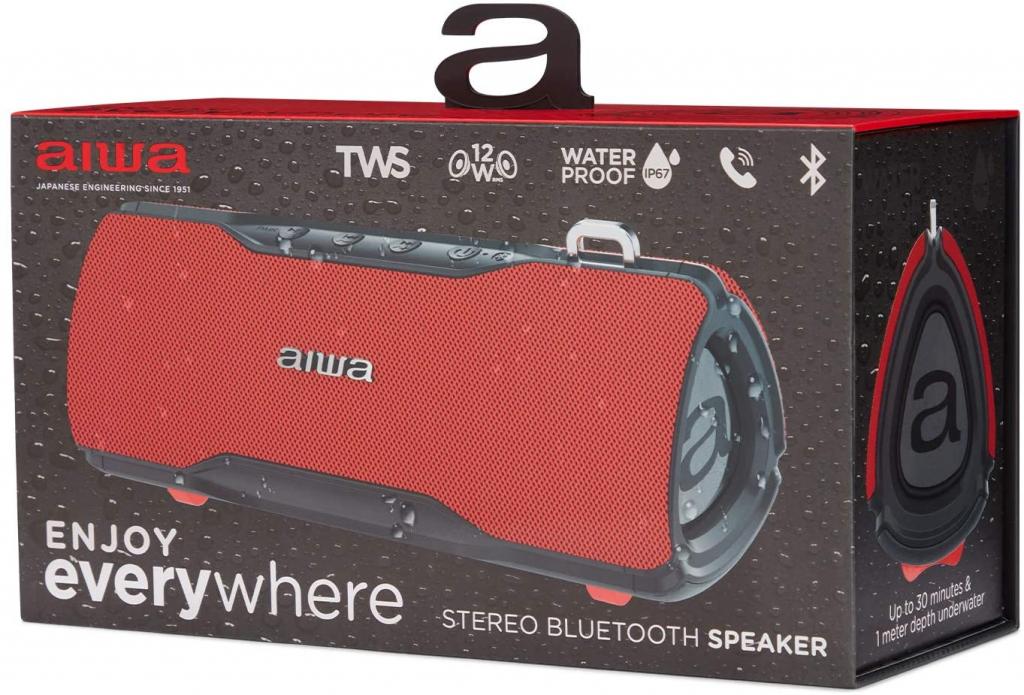 Aiwa BST-500RD Bluetooth Lautsprecher Verpackung