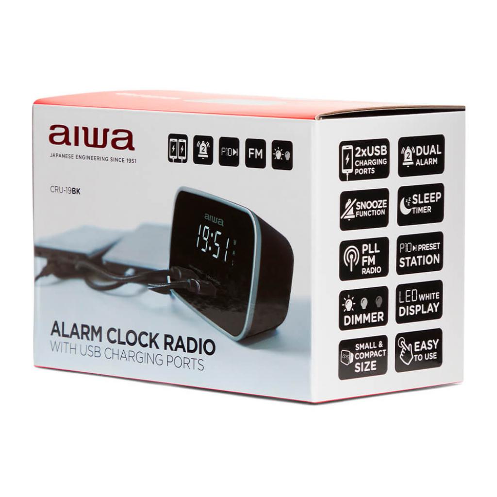 Verpackung des Aiwa CRU-19BK Radioweckers