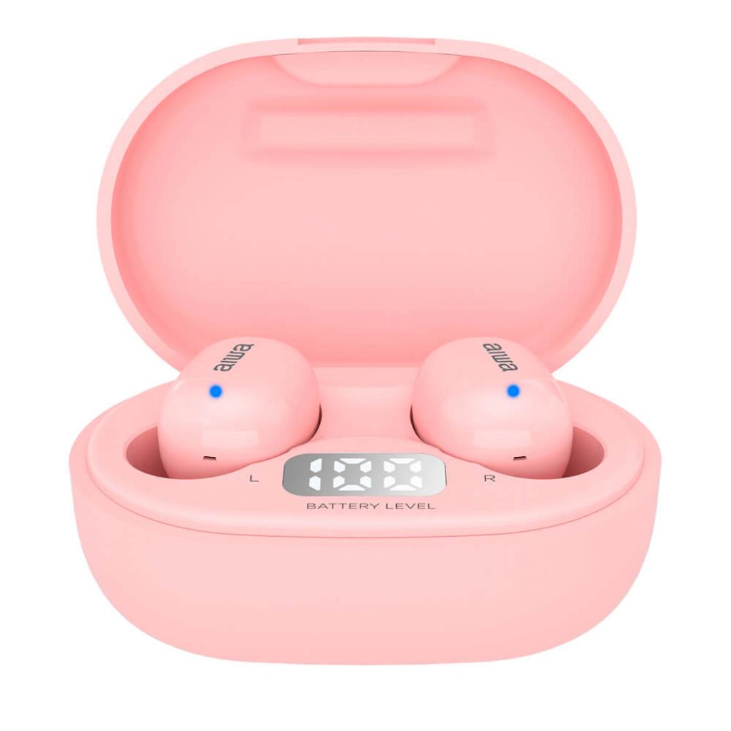 Aiwa Kopfhörer EBTW-150PK mit Ladeetui in pink