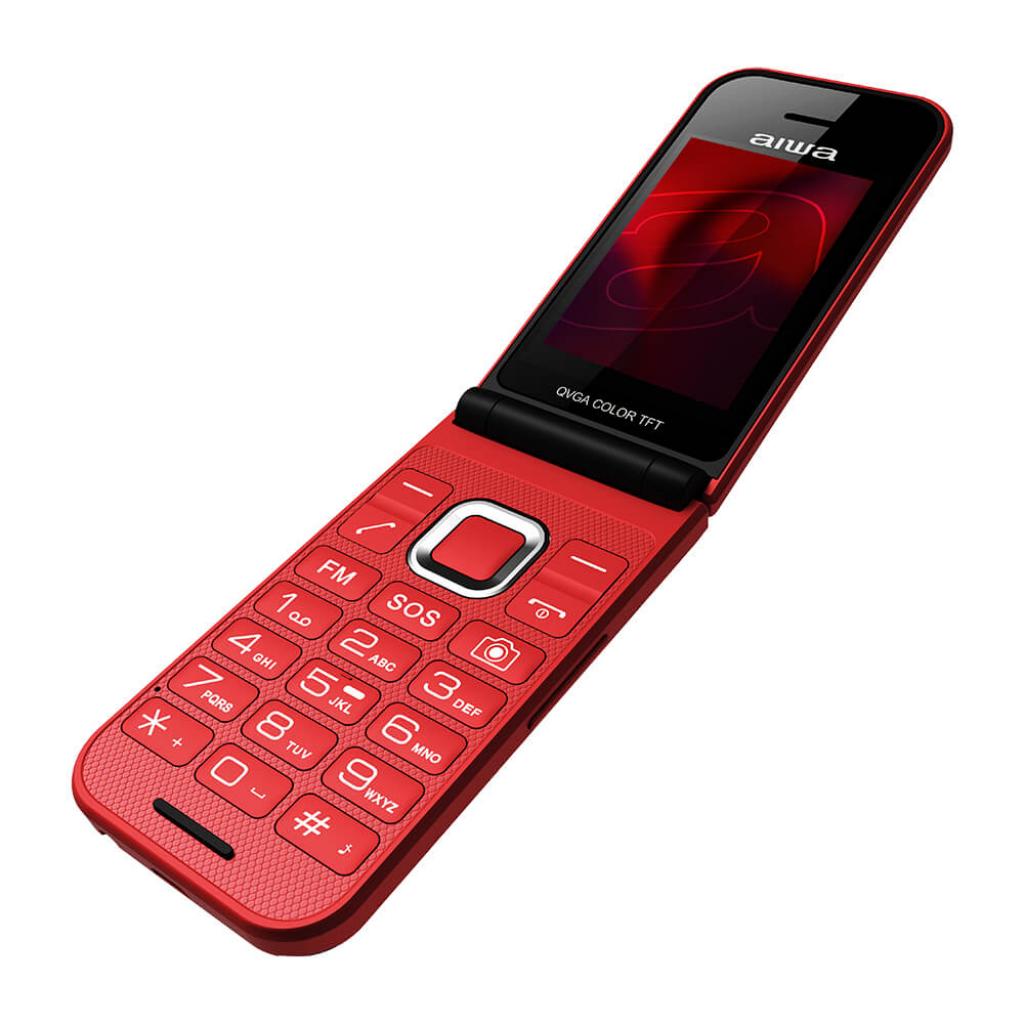 Aiwa FP-24RD Mobiltelefon in rot