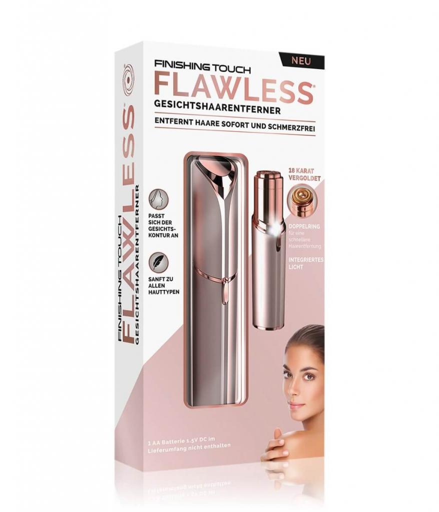 Verpackung des Finishing Touch Flawless Gesichtshaarentferners