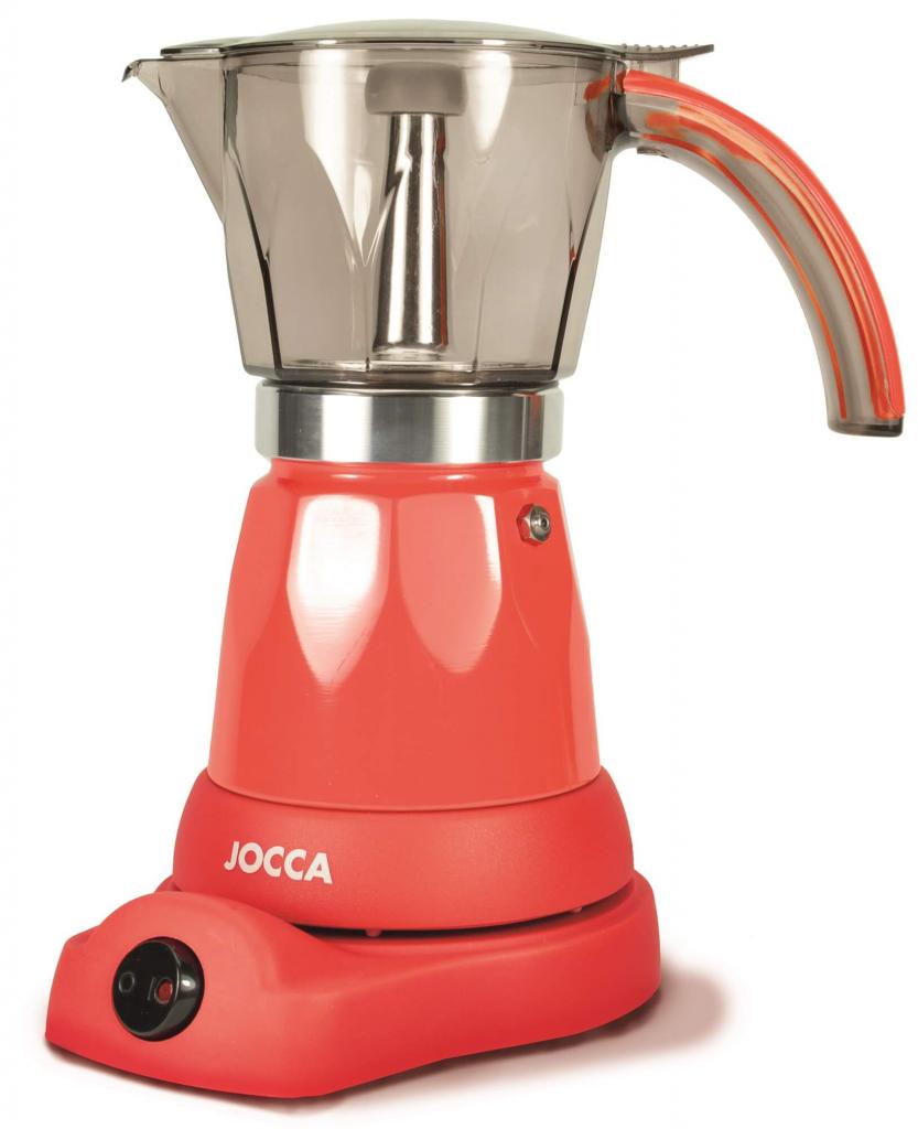Profilbild des Jocca elektrische Espresso Kaffeemaschine in rot