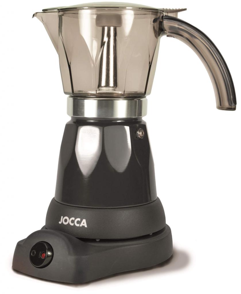 Jocca elektrische Espresso Kaffeemaschine in schwarz für bis zu 6 Tassen mit 360° drehbarem Kopf