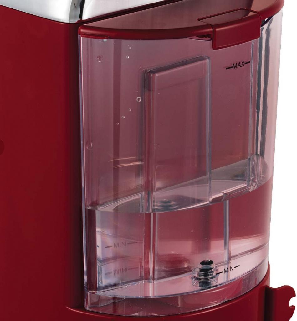 abnehmbarer Wassertank der Russell Hobbs Siebträger Retro Espressomaschine Rot