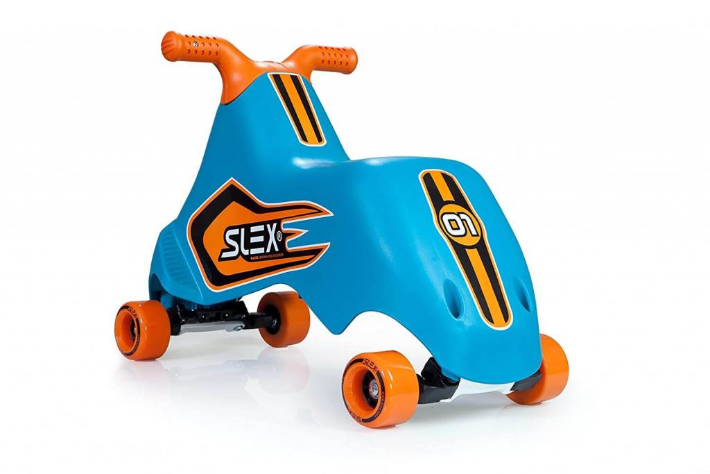 Slex Racer blaues Rutschfahrzeug von hinten