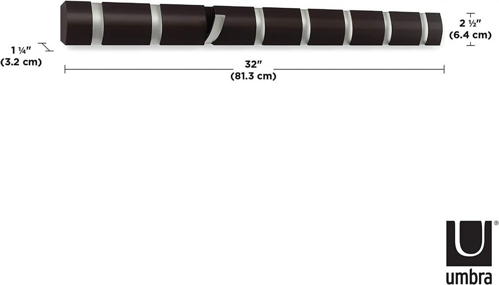 Maße des Umbra Hooks Flip 8 318858-1143 Garderobenhaken
