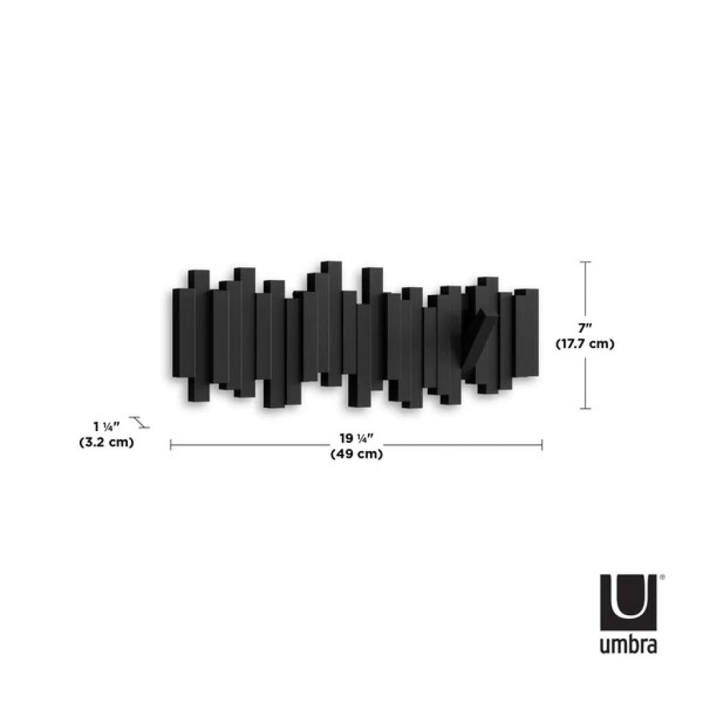 UMBRA STICKS HOOK BLACK mit Maße