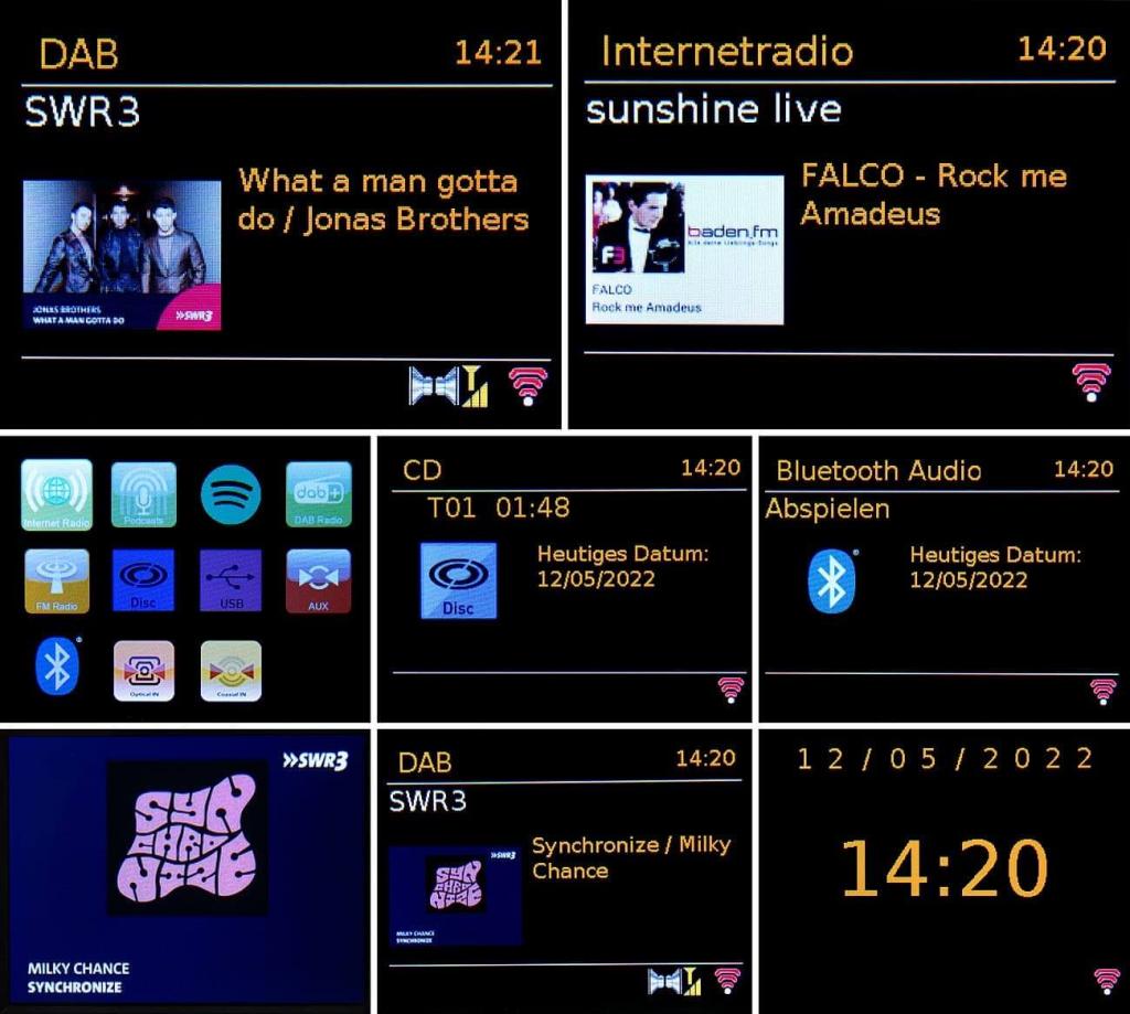 Anzeige des VR-Radio IRS-715 Digitaler WLAN-HiFi-Tuner