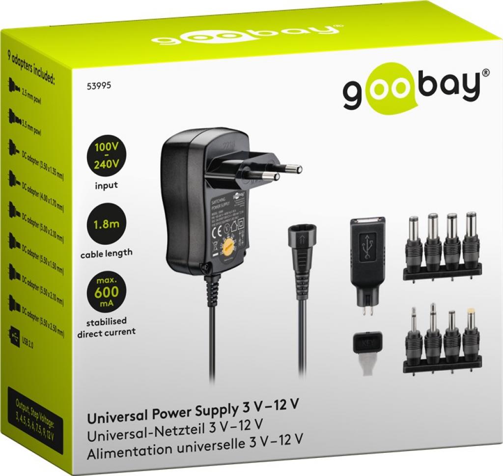 goobay Universal Netzteil mit 600mA Verpackung