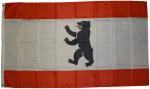 Flagge Berlin ohne Krone 90 x 150 cm Fahne mit 2 Ösen 100g/m² Stoffgewicht Hissflagge