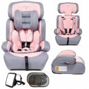 Blij´r Ivo pink/grey Autositz mit Wumbi Rücksitzspiegel und Sonnenschutz