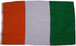 Flagge Elfenbeinküste 90 x 150 cm Fahne mit 2 Ösen 100g/m² Stoffgewicht Hissflagge