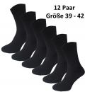 Garcia Pescara 12 Paar Classic Socken Strümpfe aus Baumwolle in schwarz Größe 39-42