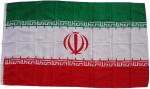 XXL Flagge Iran 250 x 150 cm Fahne mit 3 Ösen 100g/m² Stoffgewicht Hissflagge Hissen