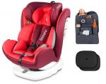 Lionelo Bastiaan rot + ORGANIZER + Sonnenschutz Auto Kindersitz mit Isofix Baby Autositz