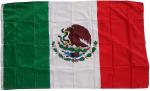 Flagge Mexiko 90 x 150 cm Fahne mit 2 Ösen 100g/m² Stoffgewicht Hissflagge für Mast