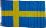 Flagge Schweden 90 x 150 cm Fahne mit 2 Ösen 100g/m² Stoffgewicht Hissflagge für Mast