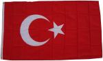Flagge Türkei 90 x 150 cm Fahne mit 2 Ösen 100g/m² Stoffgewicht Hissflagge für Mast