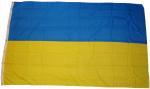 Flagge Fahne Ukraine 250 x 150 cm mit 3 Metallösen Hissflagge zum Hissen für Mast